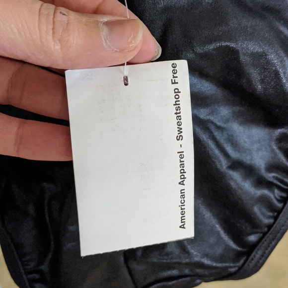 COPY - American Apparel metallic black halter bodysuit - Picture 3 of 6